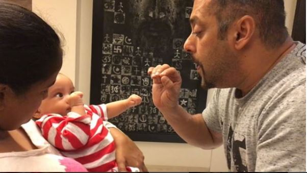 Watch this video of Salman Khan playing with his adorable nephew, Ahil.