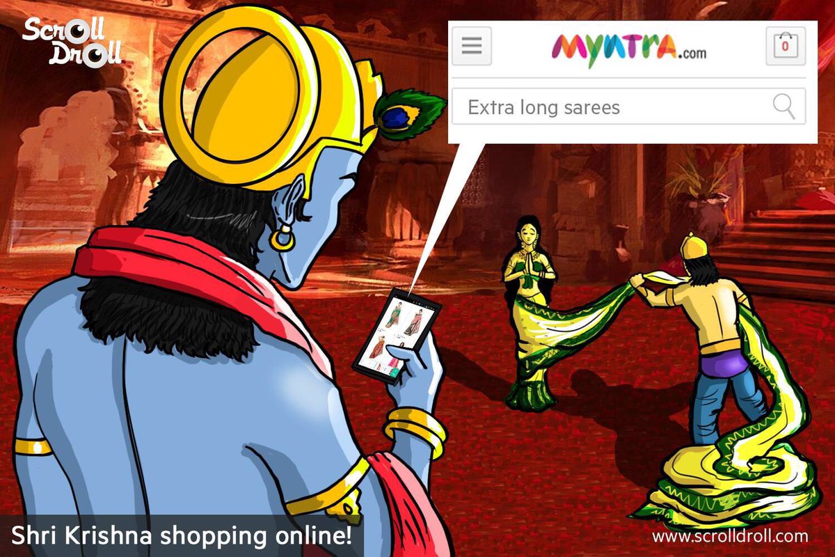 Twitter trolled Myntra for  Scroll Droll's fault.