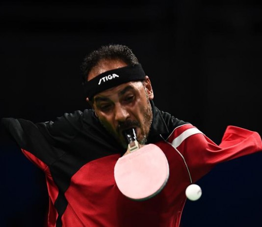 Ibrahim Hamadtou, The Table Tennis Player With No Hands. Ibrahim Hamadtou, The Table Tennis Player With No Hands.